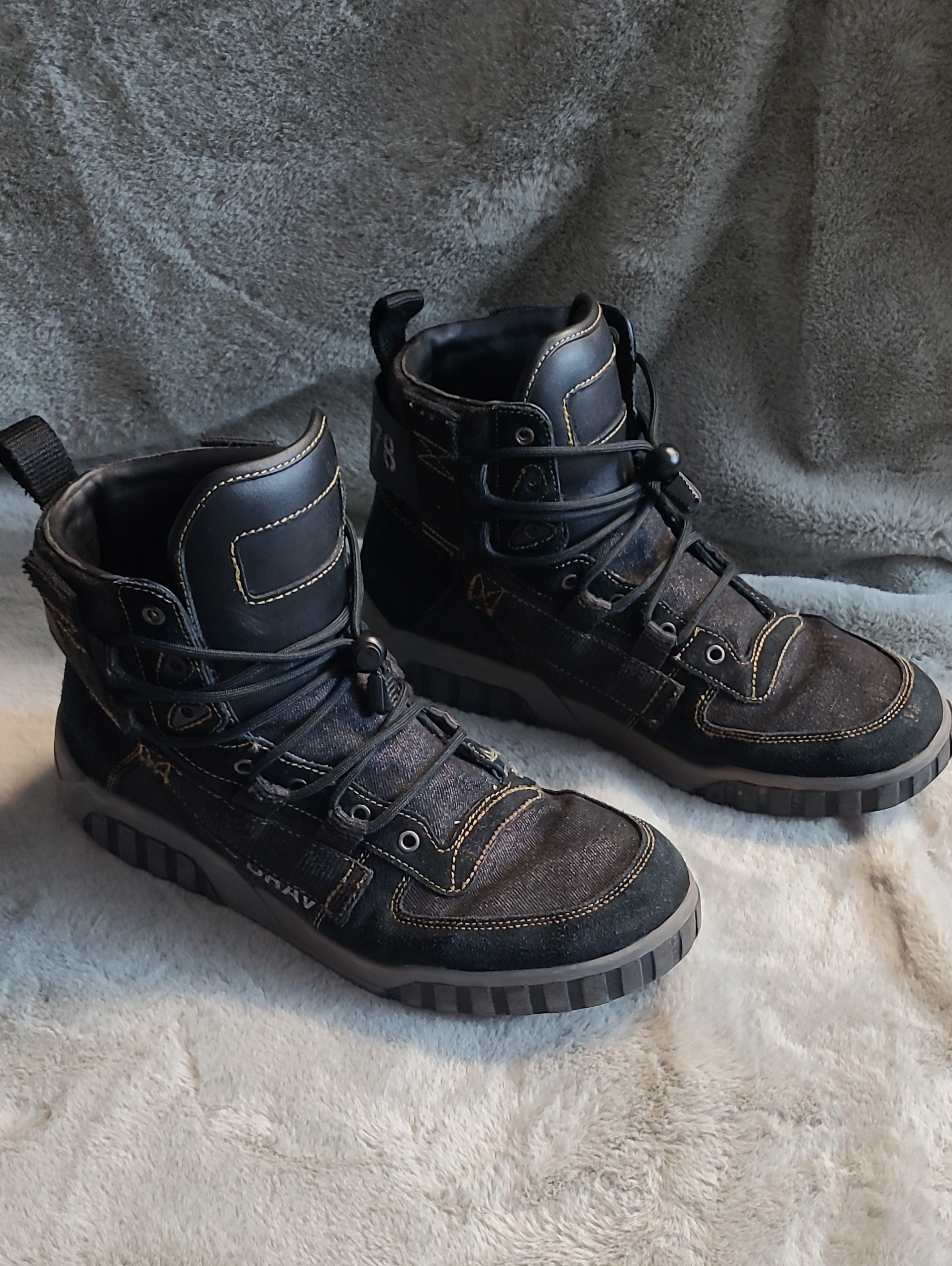 Rare Diesel 1978 S-Rua Mid Sp Denim Sneakers Mens 12
